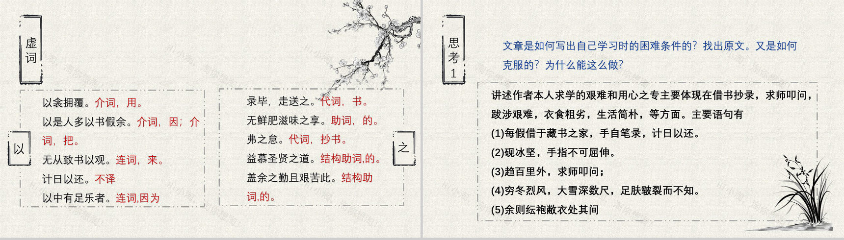 中国山水画送东阳马生序语文课件PPT模板-4