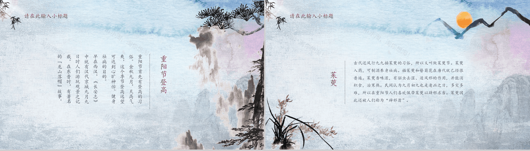 个性大气重阳节敬老爱老活动宣传策划PPT模板-5