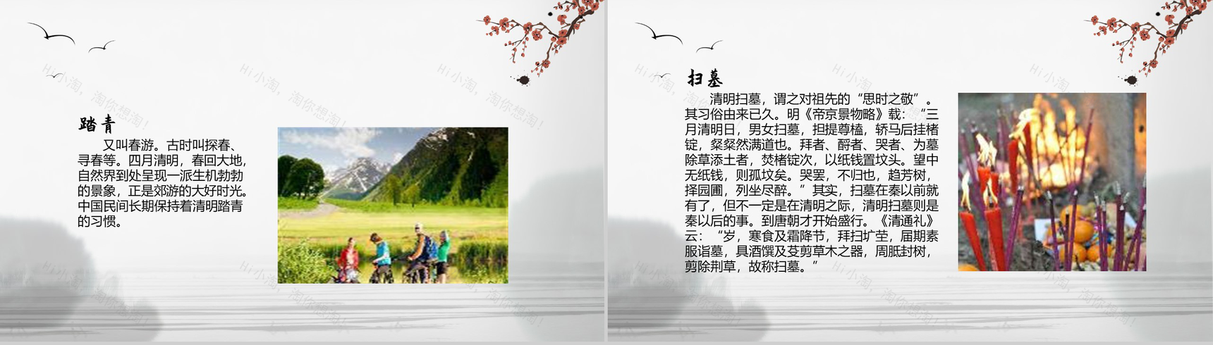 水墨中国风又是一年清明时PPT模板-4