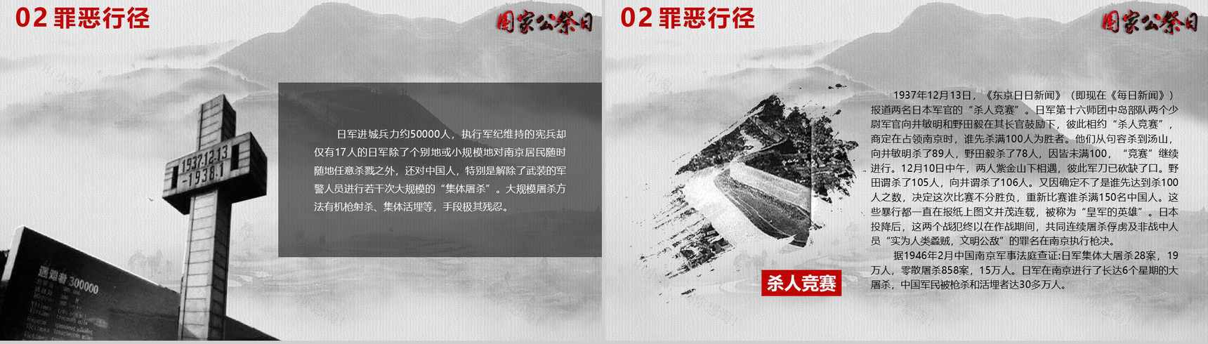 大屠杀死难者国家公祭日PPT模板-9