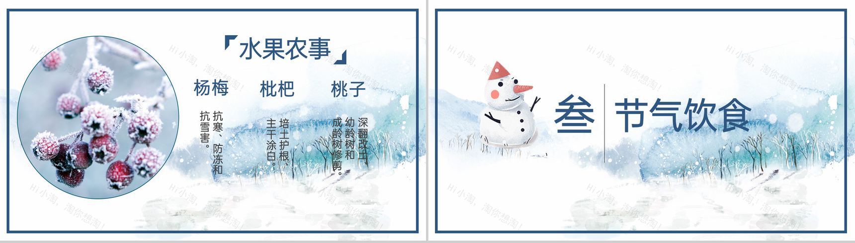 白色简约卡通风大寒节气主题节气宣传策划PPT模板-5