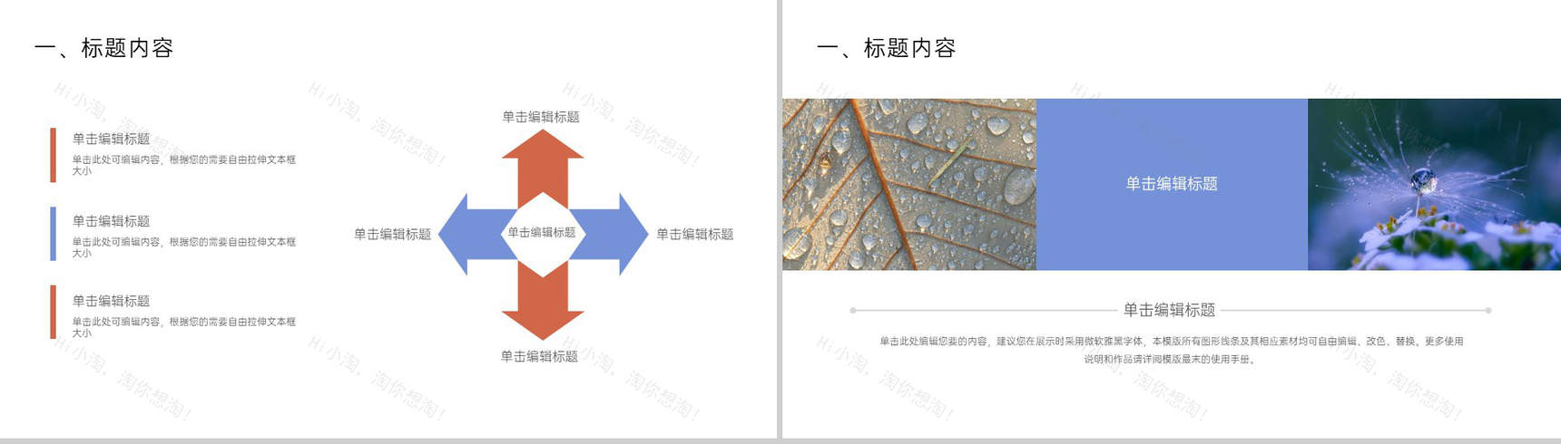 蓝橙撞色小清新风二十四节气寒露介绍PPT模板-3