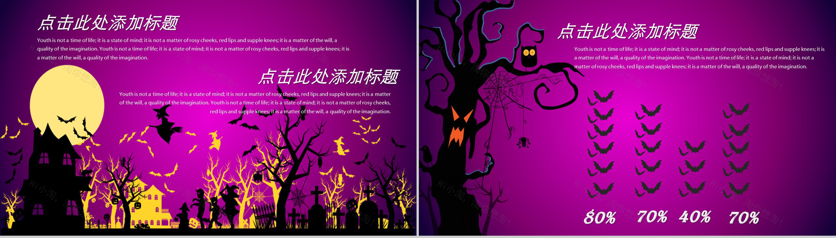 欧美风全英文万圣节活动策划PPT模板-5