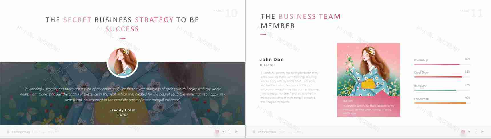 38清新女王节活动宣传PPT模板-6