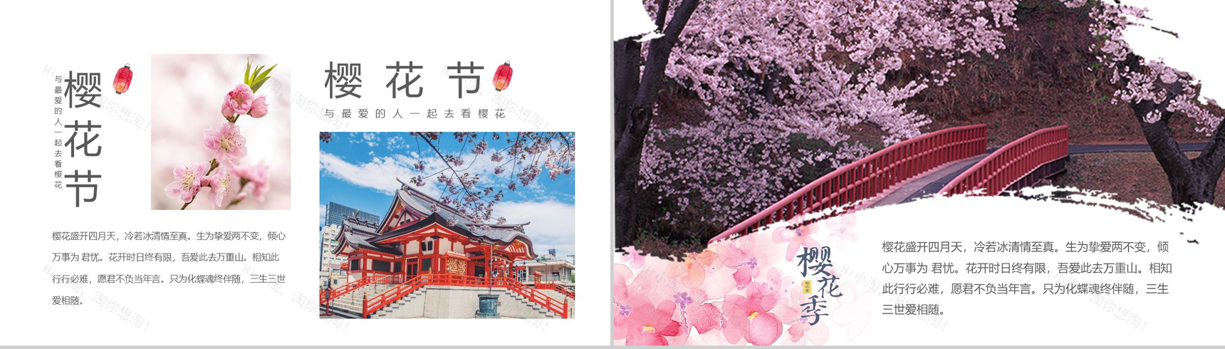 与最爱的人一起享受浪漫美丽樱花活动策划PPT模板-12