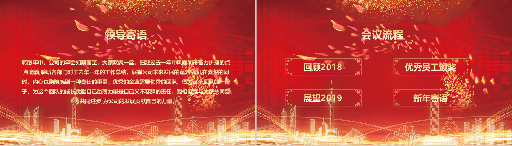 聚能量再起航2019元旦晚会PPT模板-3