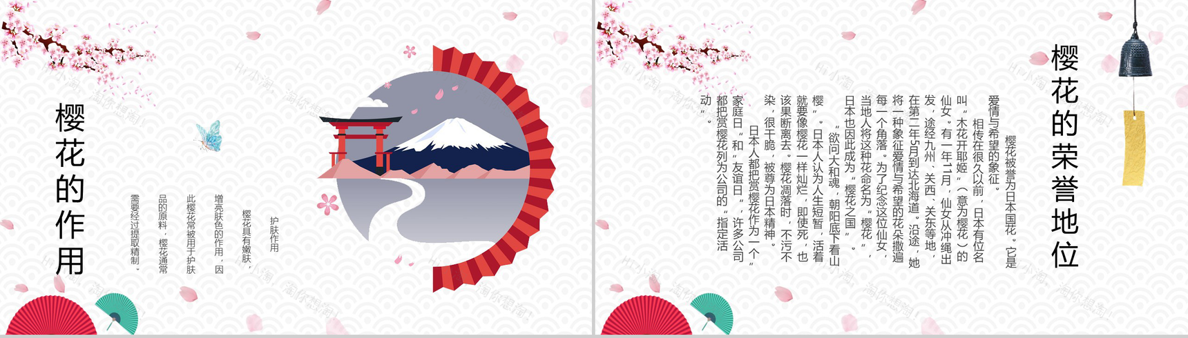 白色简约复古风樱花知识介绍PPT课件-7
