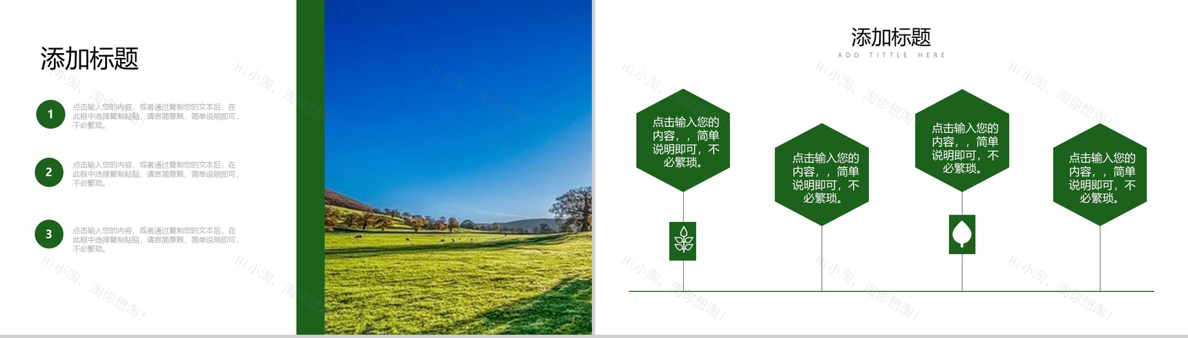 我给小树浇浇水植树节介绍PPT模板-3