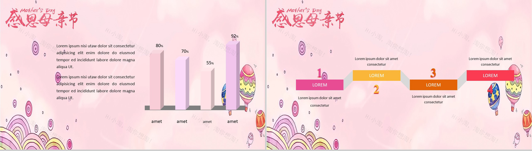 粉色吻戏浪漫感恩母亲节活动策划PPT模板-6