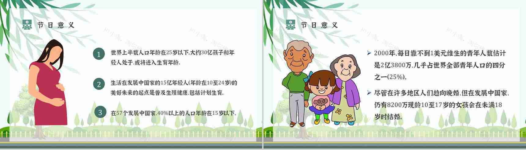 知识世界人口日宣传主题活动方案内容PPT模板-7