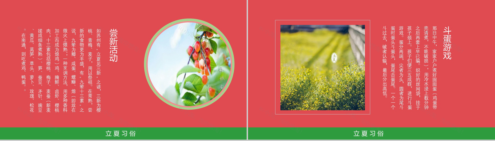 小清新立夏节气知识讲座PPT模板-7
