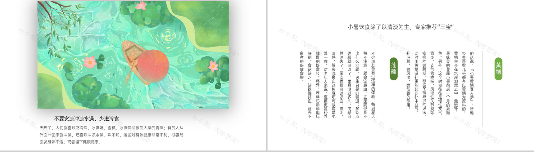 浅绿色中国风传统二十四节气之小暑简介教学课件PPT模板-12