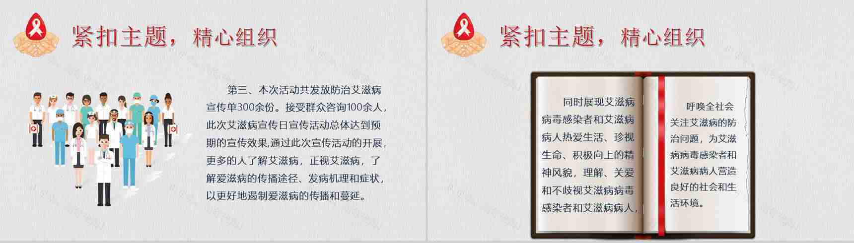 世界艾滋病日宣传活动总结PPT模板-4