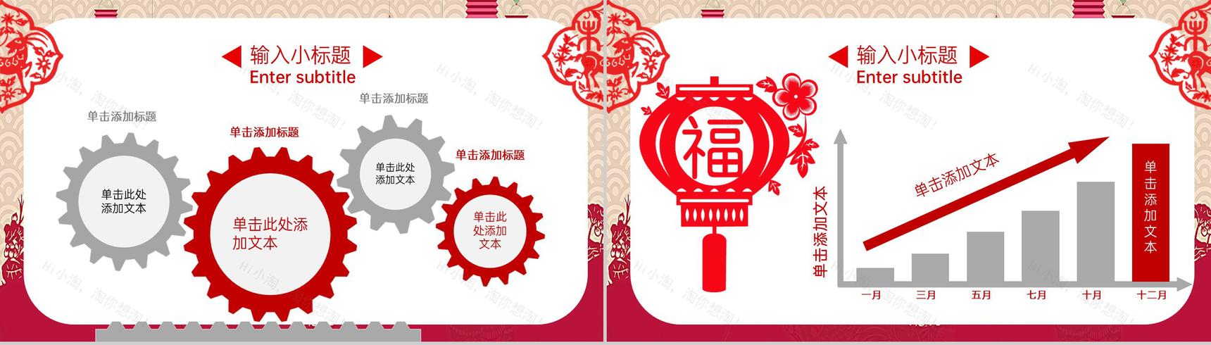 红色中国风企业年终总结工作汇报PPT模板-15