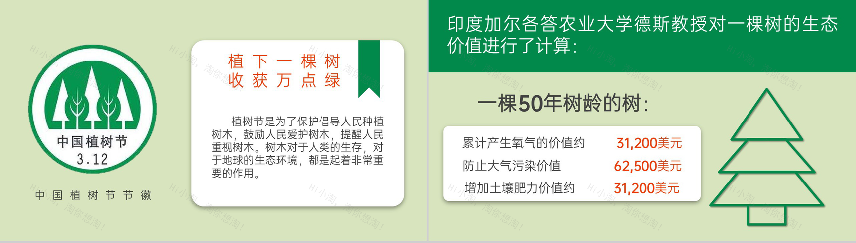 绿色自然系植树节主题活动公益宣传教育PPT模板-5