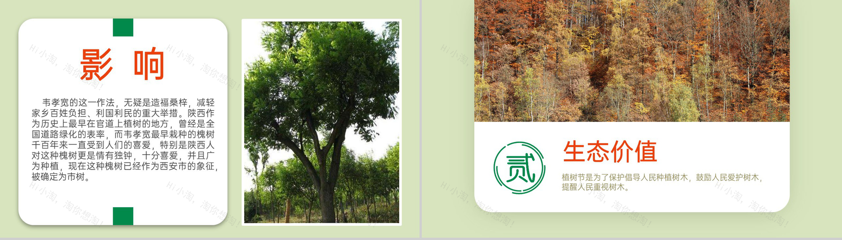 绿色自然系植树节主题活动公益宣传教育PPT模板-4