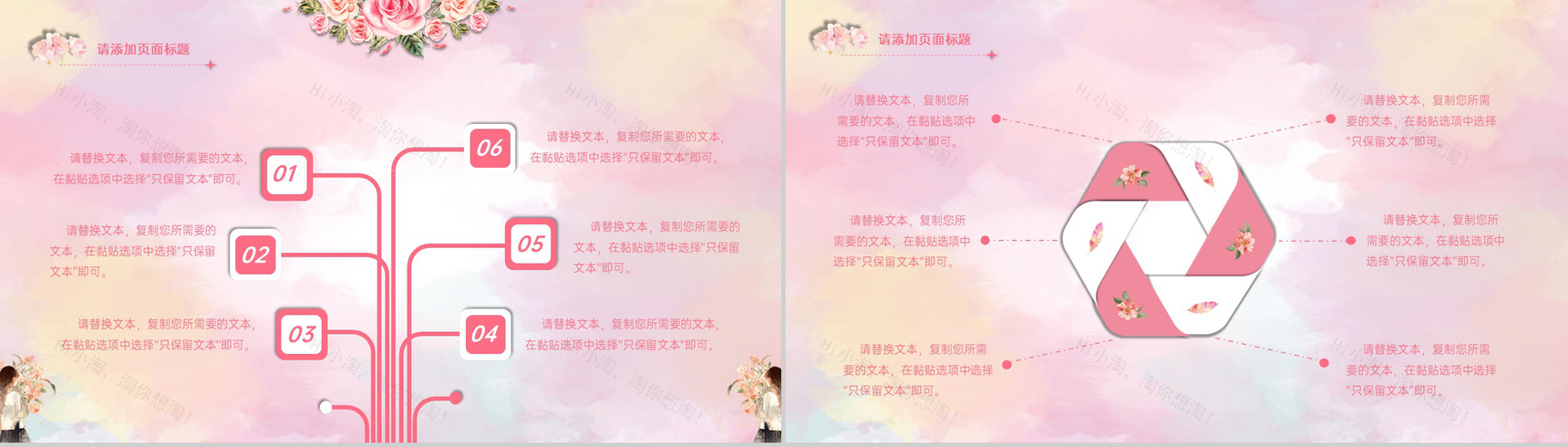粉色水彩风三月八女神节营销活动策划方案PPT模板-5