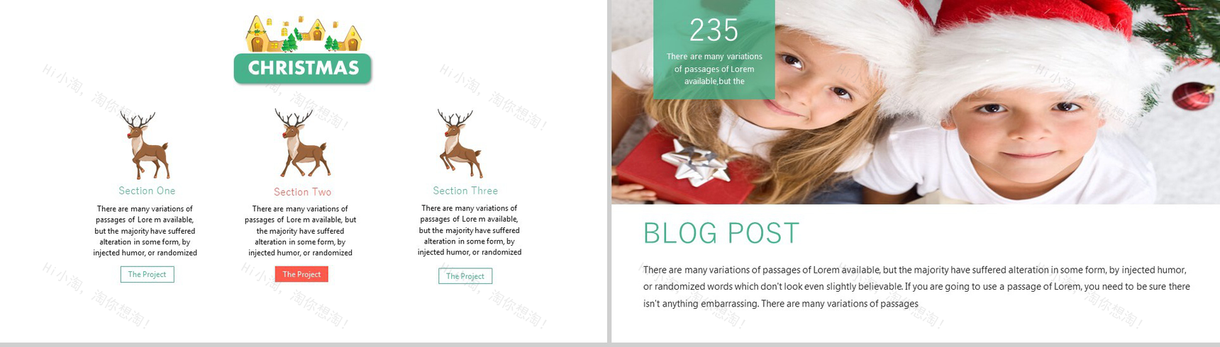 绿色精美小鹿圣诞节平安夜活动策划PPT模板-6