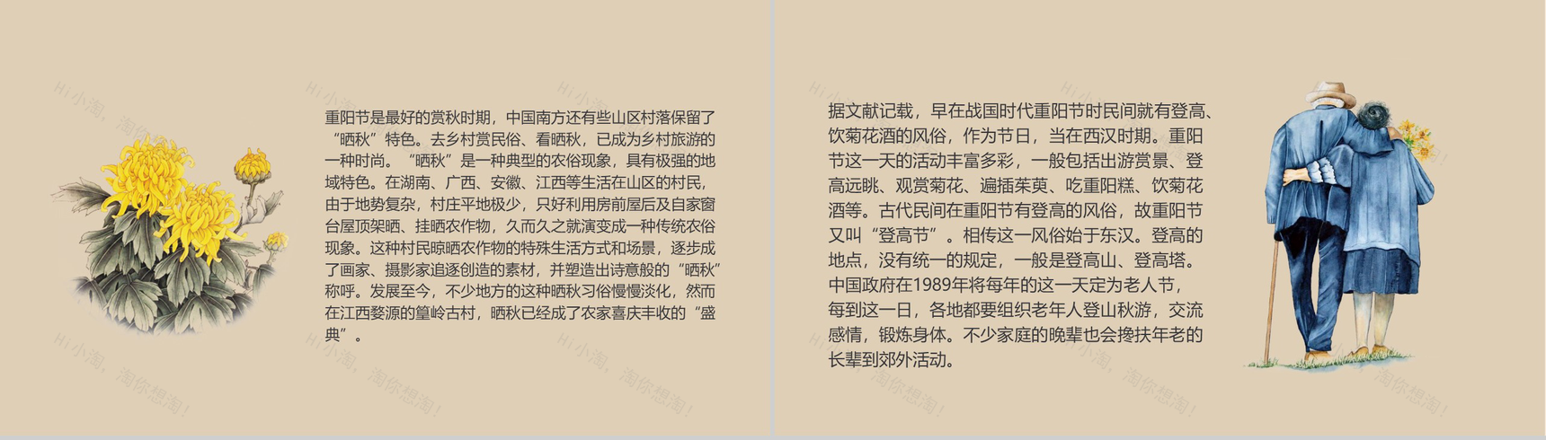 丹顶鹤图中国风重阳节简介PPT模板-11
