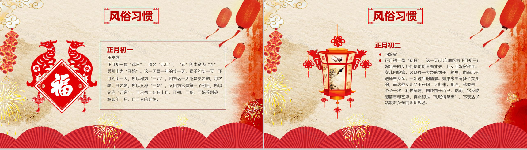 弘扬传统文化春节习俗春节庆典PPT模板-10