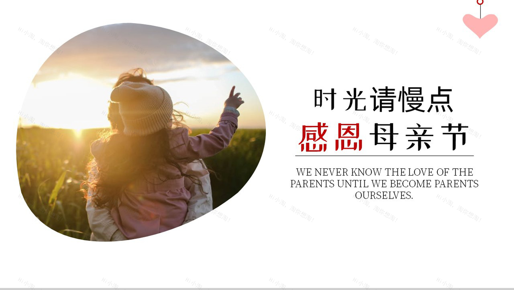 时光请慢点感恩母亲节致敬母亲PPT模板-10