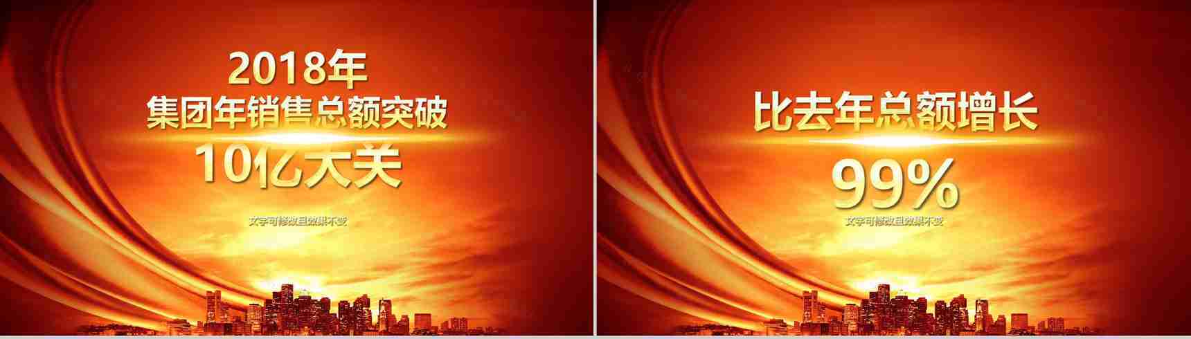 五福临门开门红年终大会PPT模板-6