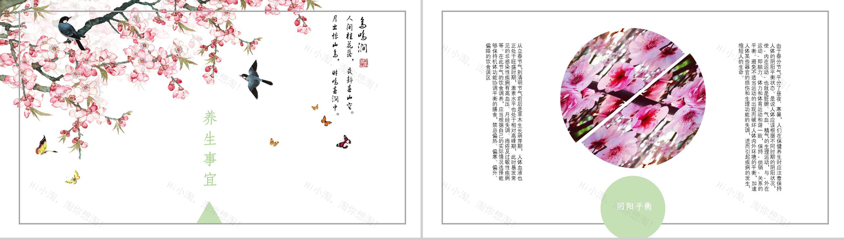 中国古典诗词风春分节气工作汇报PPT模板-6