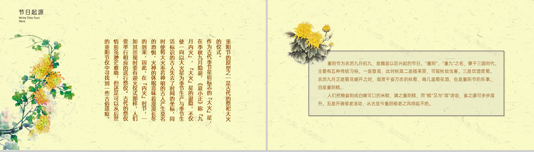 米黄温馨小清新风重阳节敬老节主题活动策划方案PPT模板-7