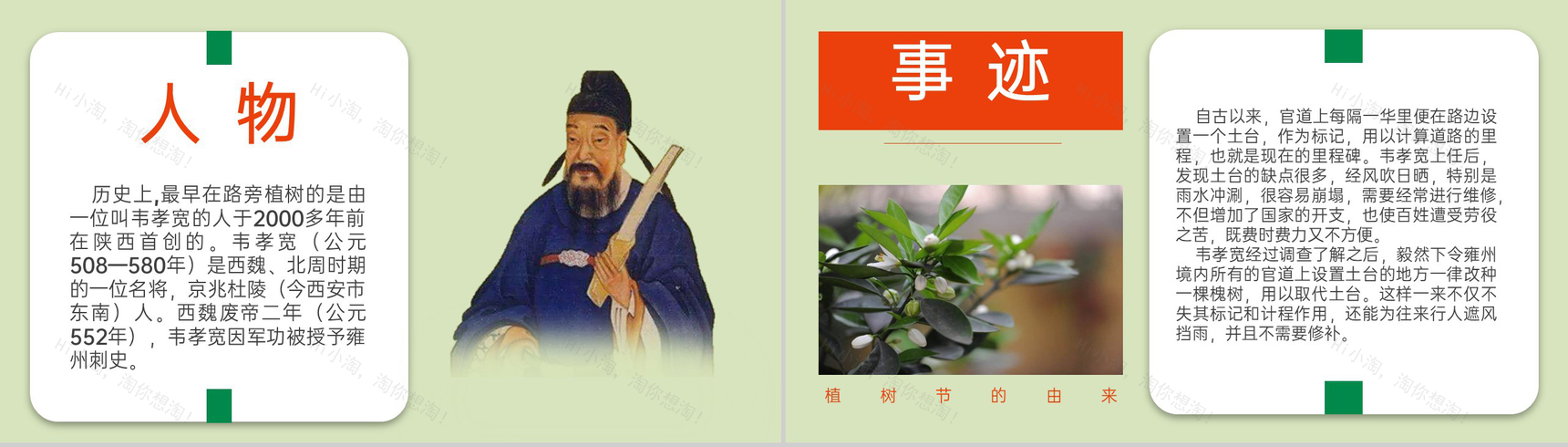 绿色自然系植树节主题活动公益宣传教育PPT模板-3