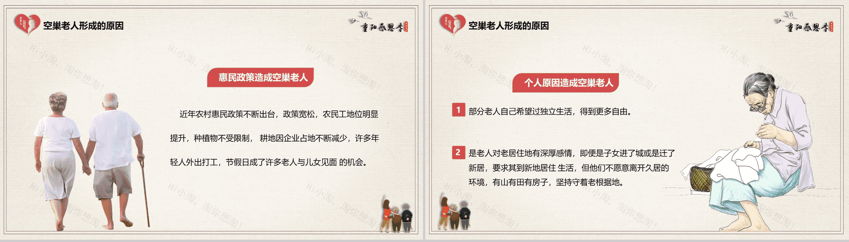 温馨关爱空巢老人重阳节活动策划PPT模板-4