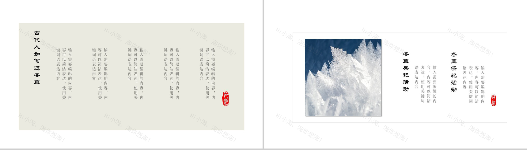 白色精美雪花冬季冬至活动策划PPT模板-9