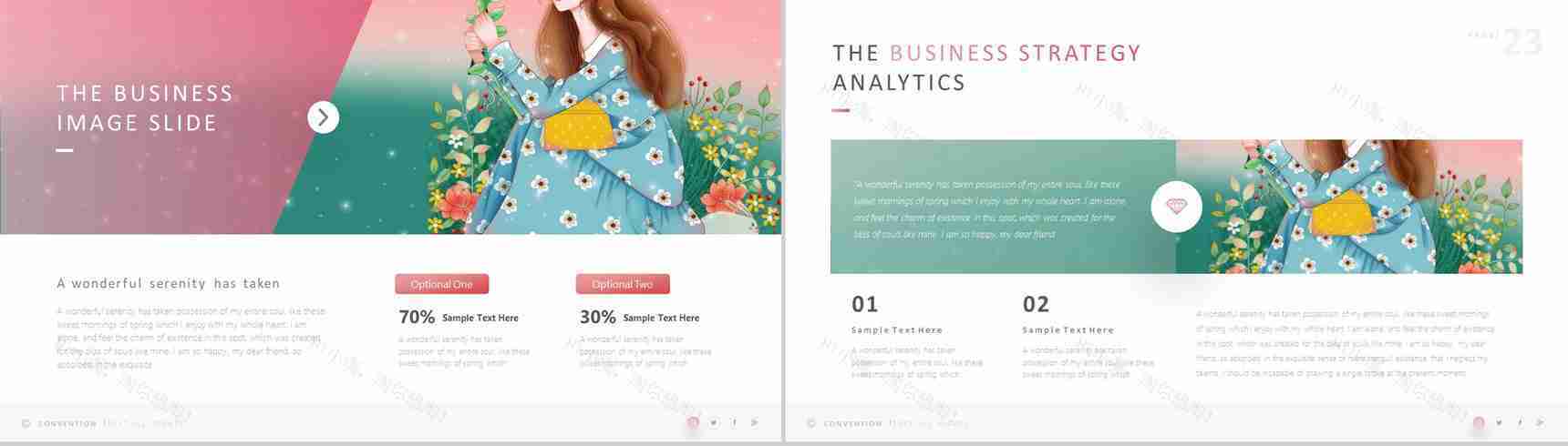 38清新女王节活动宣传PPT模板-12