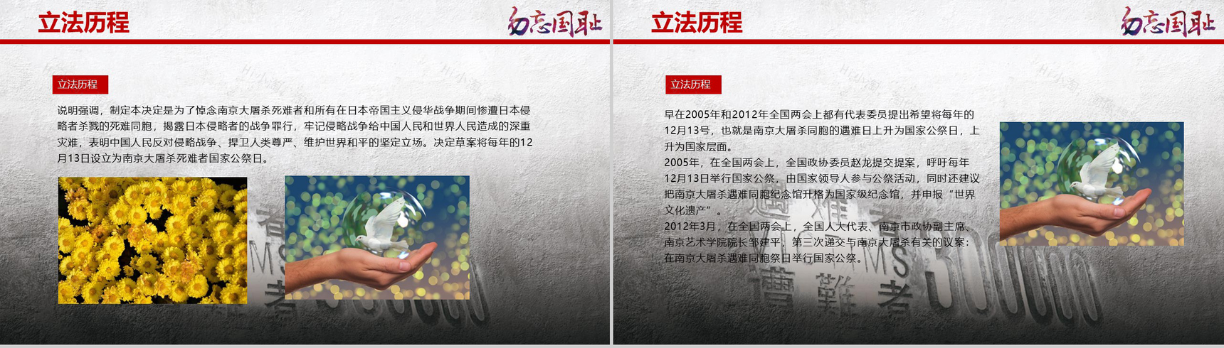 南京大屠杀国家公祭日PPT模板-5