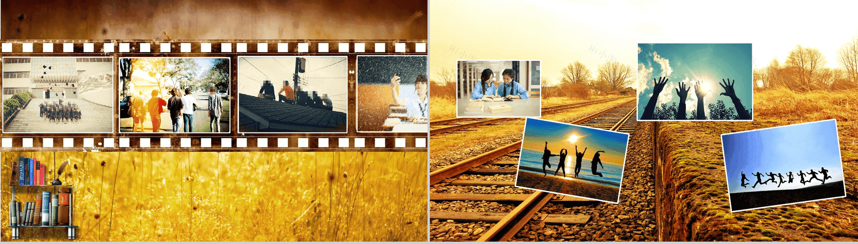 同学聚会邀请贺卡PPT模板-6