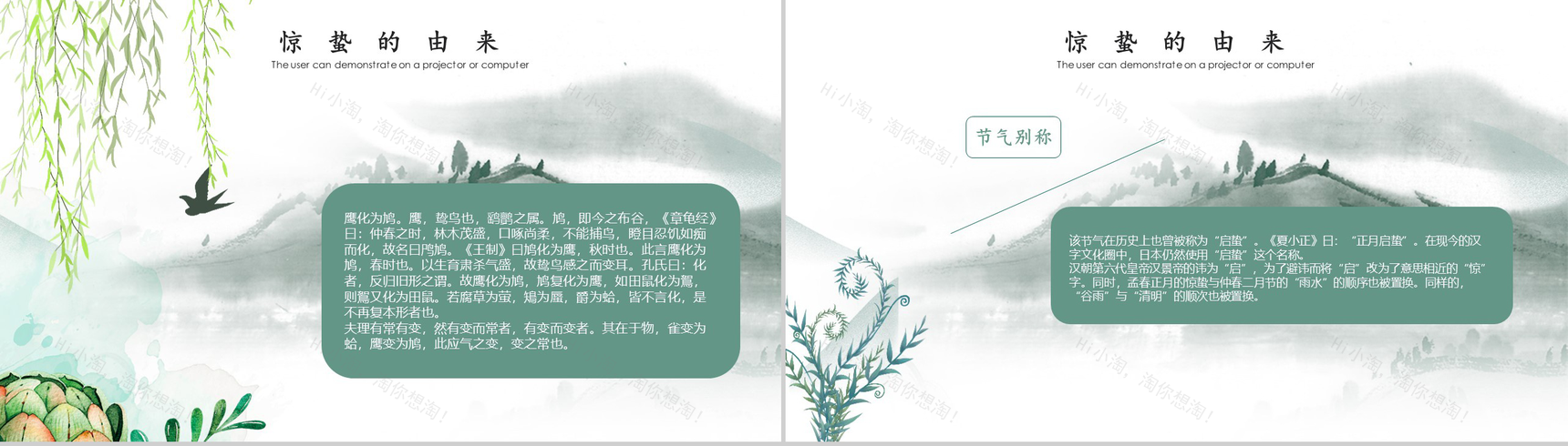 中国传统二十四节气惊蛰主题班会PPT模板-4