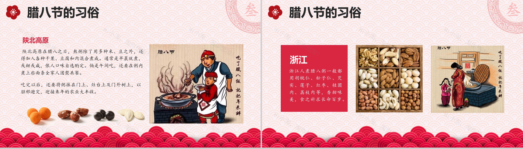 粉色喜庆腊八节主题班会PPT模板-11