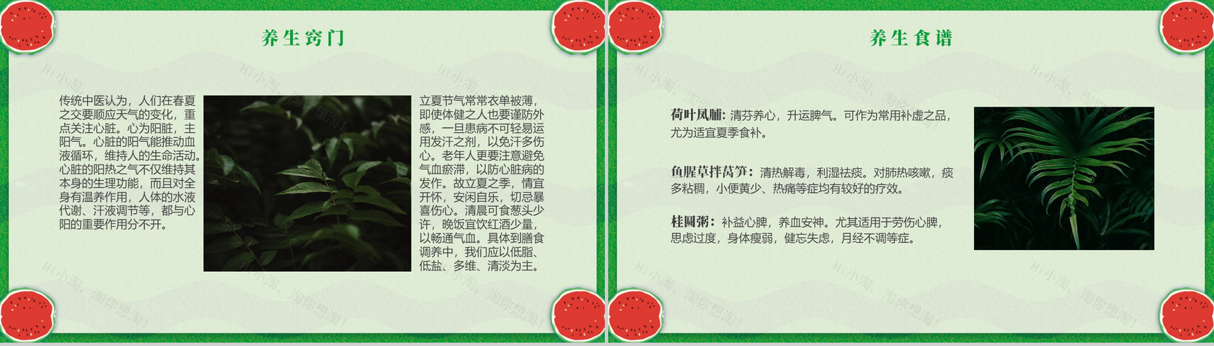 绿色清爽简约遇见夏天清凉一夏PPT模板-9