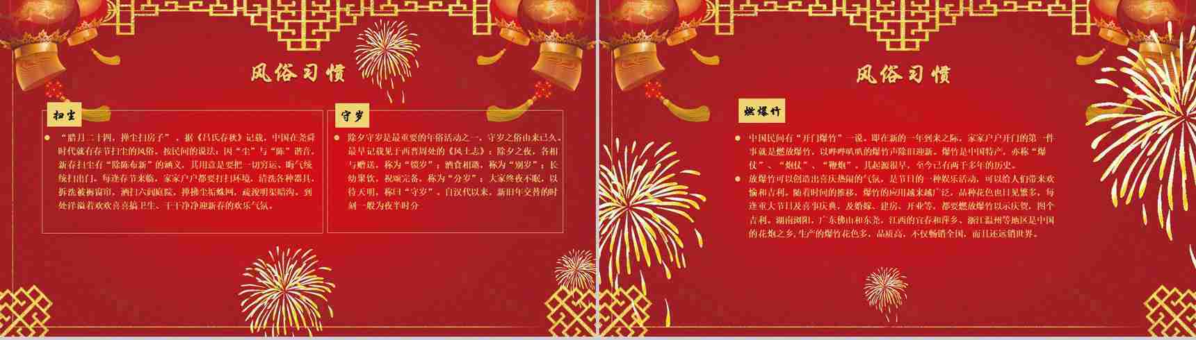 简洁春节文化介绍PPT模板-8