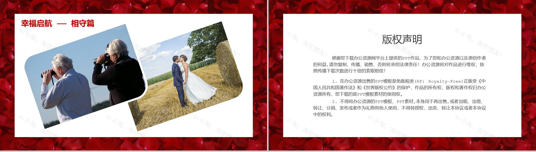 玫瑰浪漫七夕情人节表白相册PPT模板-11