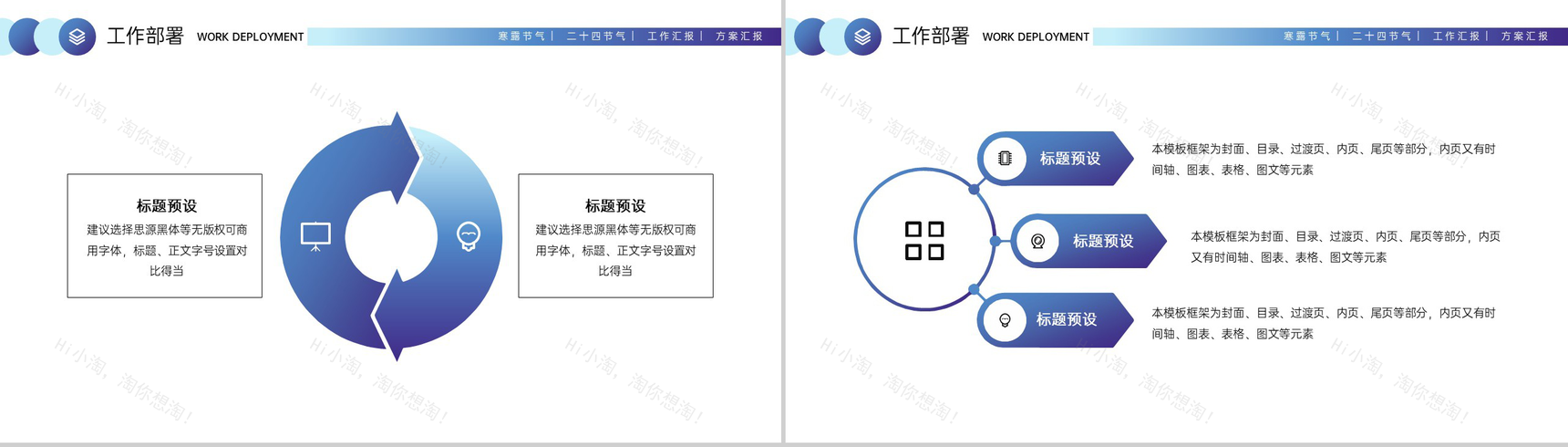 蓝色简约中国风寒露节气企业工作汇报PPT模板-11