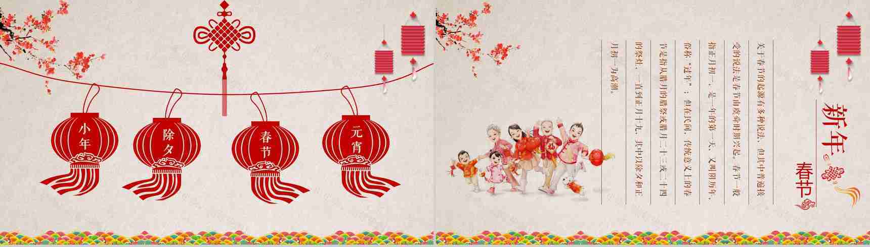 新年习俗宣传介绍PPT模板-2