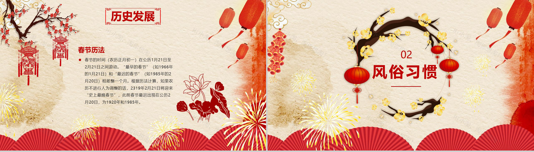 弘扬传统文化春节习俗春节庆典PPT模板-5