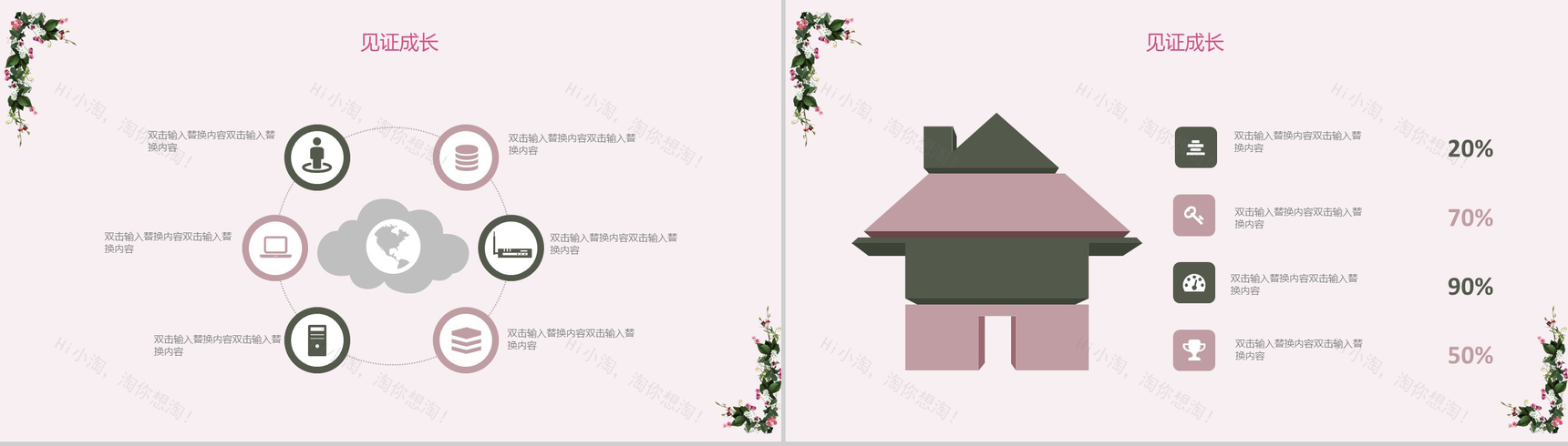 小清新花朵唯美浪漫教师节教学PPT模板-8