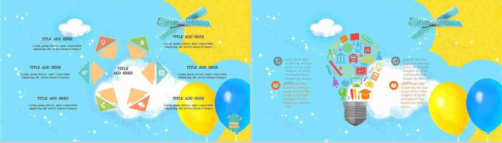 小丑卡通动态愚人节节日派对活动策划PPT模板-4