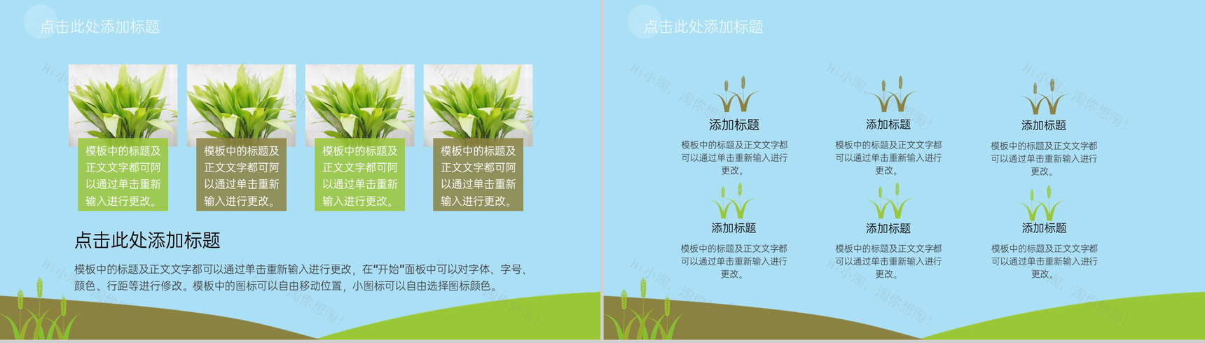 蓝绿色极简清新风小满节气由来简介教育课件PPT模板-8