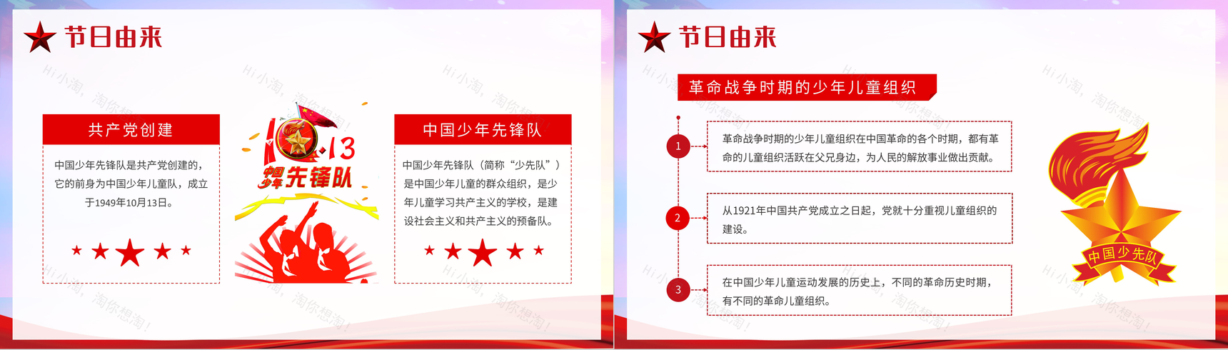 少先队建队纪念日由来科普培训爱国教育主题活动宣传PPT模板-3