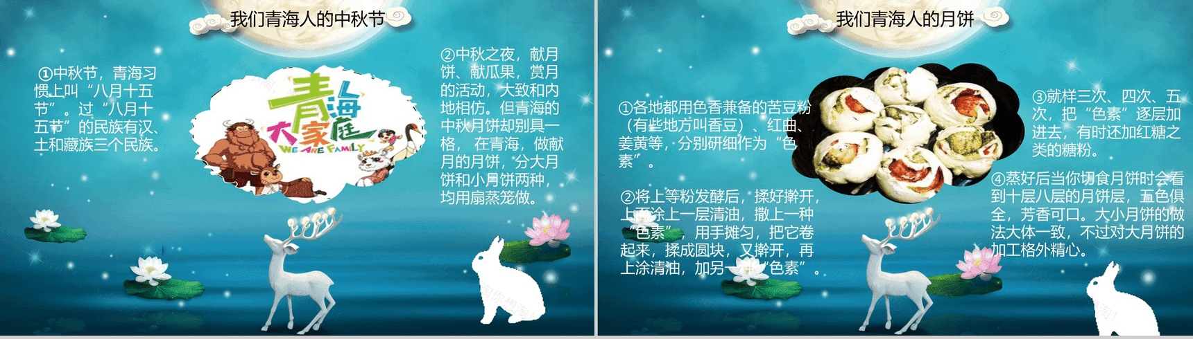 蓝色海洋浪漫中秋节主题班会活动PPT模板-13