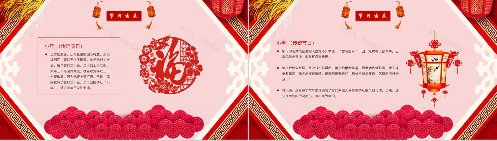 新年小年春节习俗除夕习俗PPT模板-4