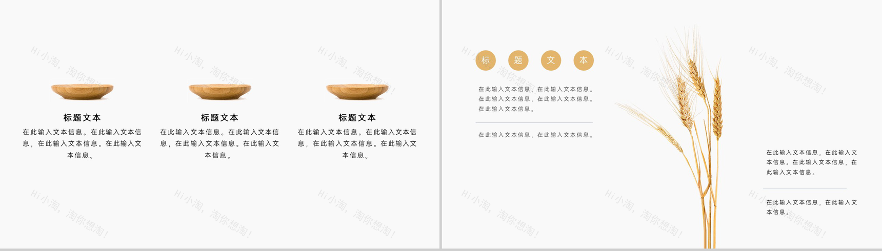 金色稻香风二十四节气小满由来背景介绍PPT模板-3