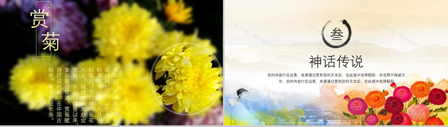 大气中国传统节日重阳节关爱老人PPT模板-6